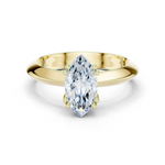 Gold Jewelry L36-8, Marquise center stone, Yellow Gold