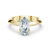 Gold Jewelry L36-8, Marquise center stone, Yellow Gold
