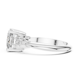 Gold Jewelry, Cushion center stone, White Gold, view 3