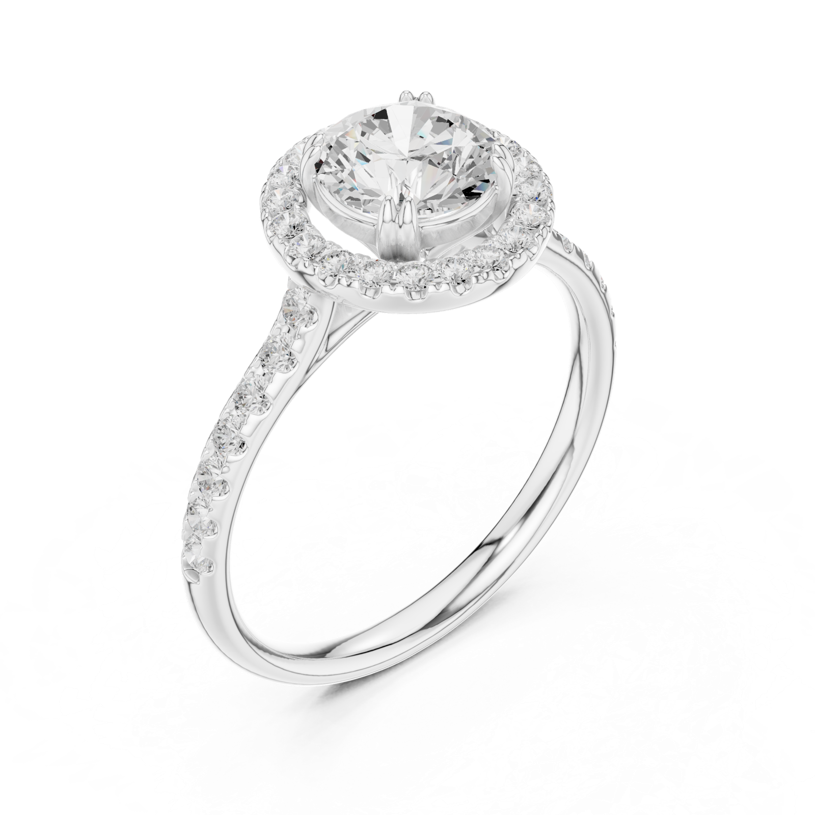 Gold Ring DDLR-792, White Gold, view 2