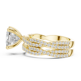 Gold Ring, Cushion center stone, Yellow Gold, view 3