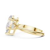Gold Jewelry L35-66, Pear center stone, Yellow Gold, view 3