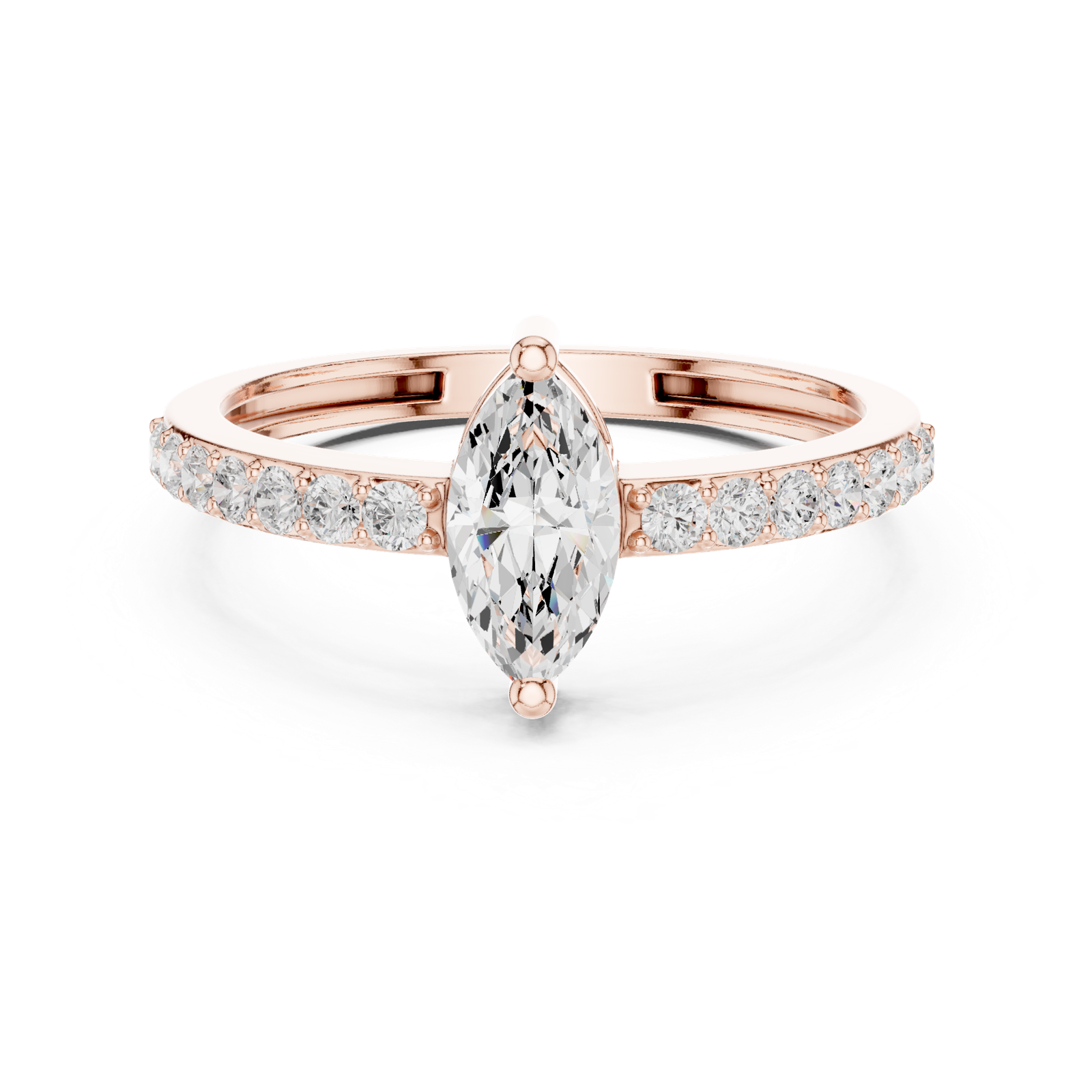 Gold Ring Ledis Ring, Rose Gold, view 4