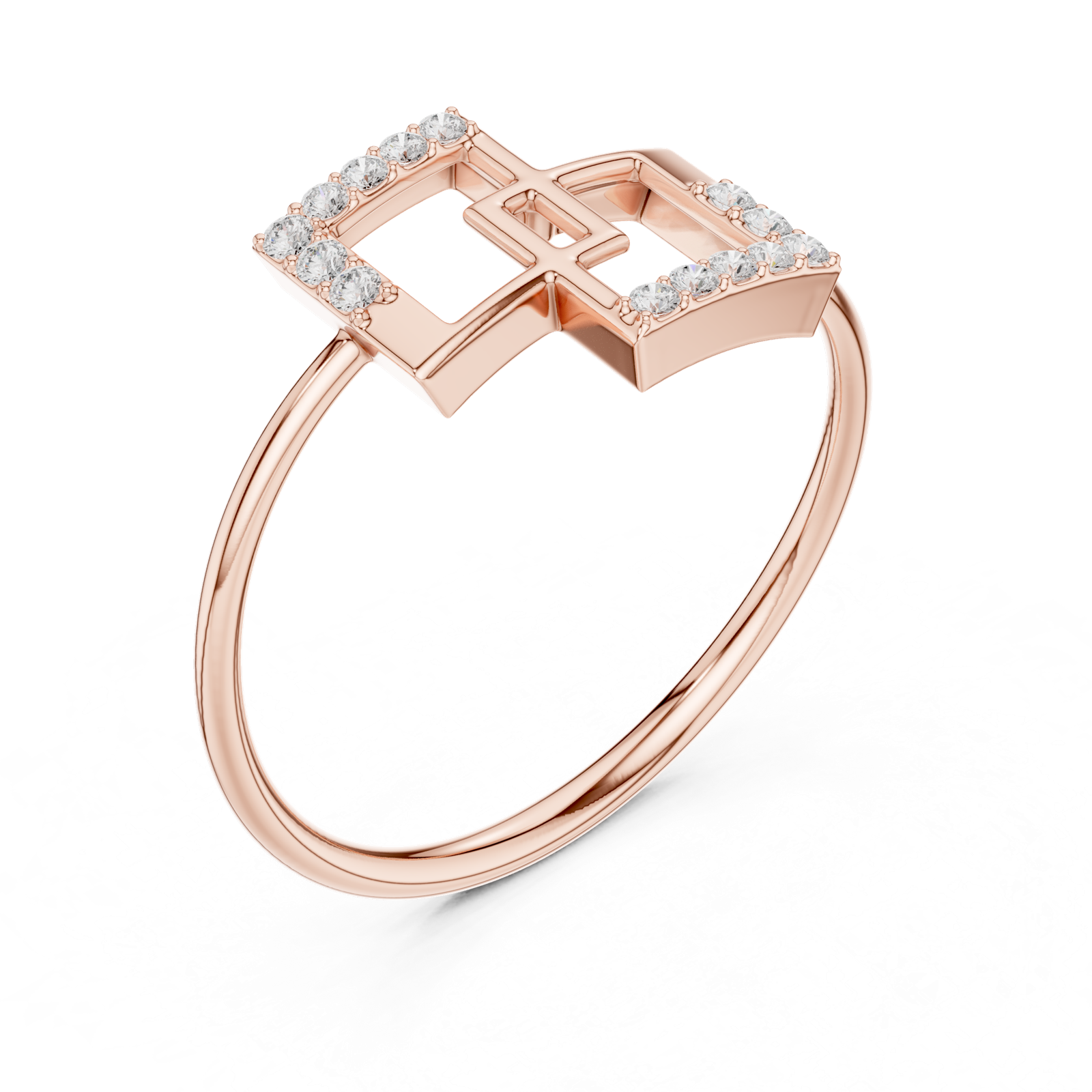 Gold Ring 1 (111), Rose Gold, view 2