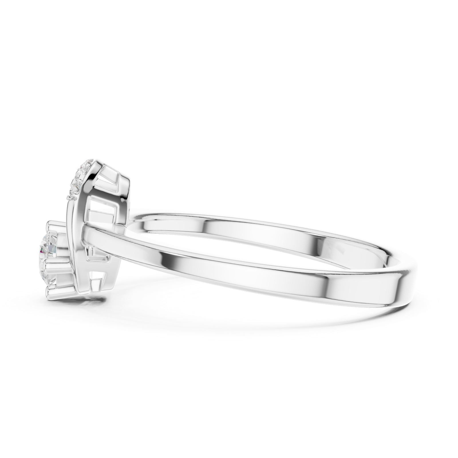 Gold Ring DDLR-840, White Gold, view 3