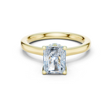 Gold Ring DDLR-176, Radiant center stone, Yellow Gold