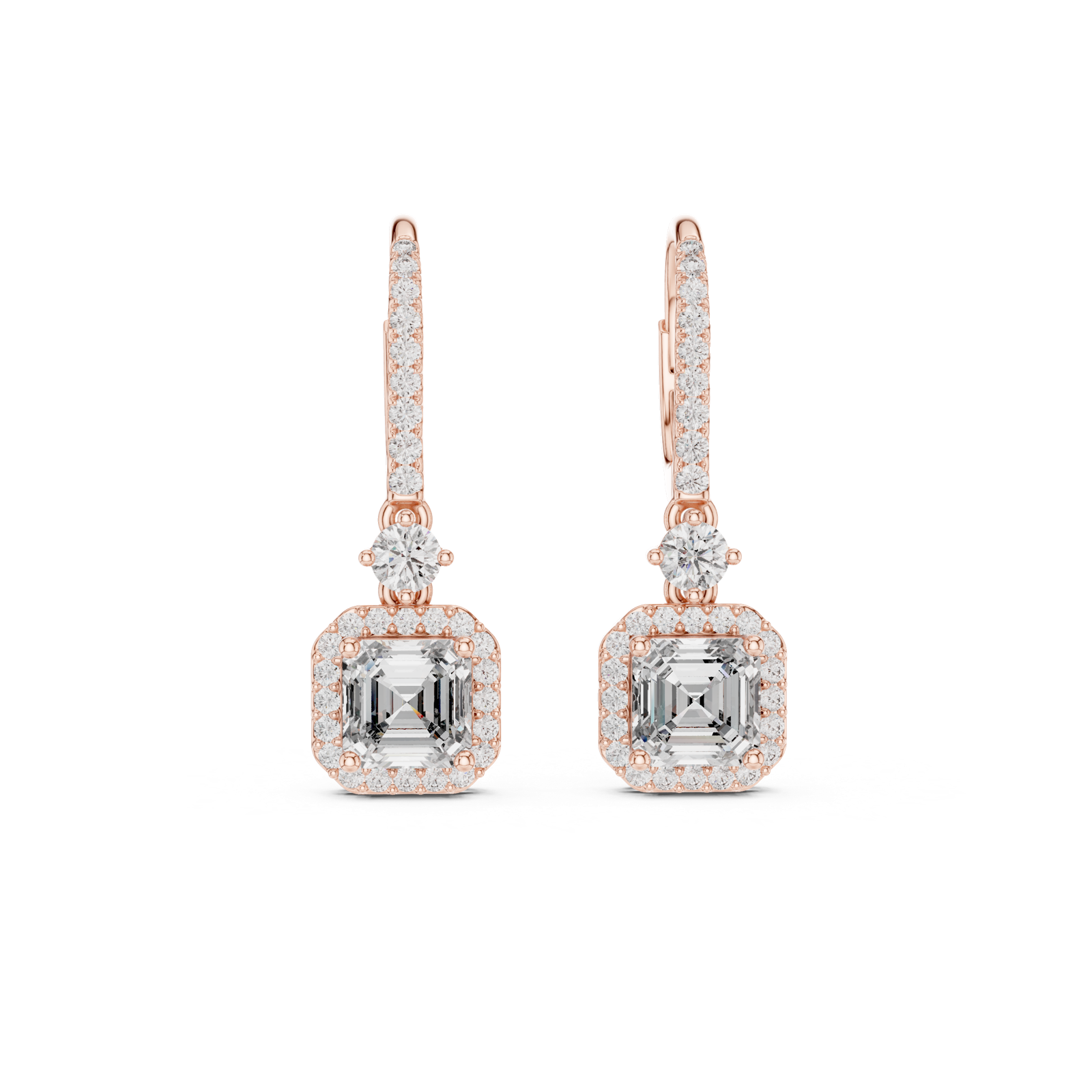 Gold Earrings 9-10001E_23, Rose Gold