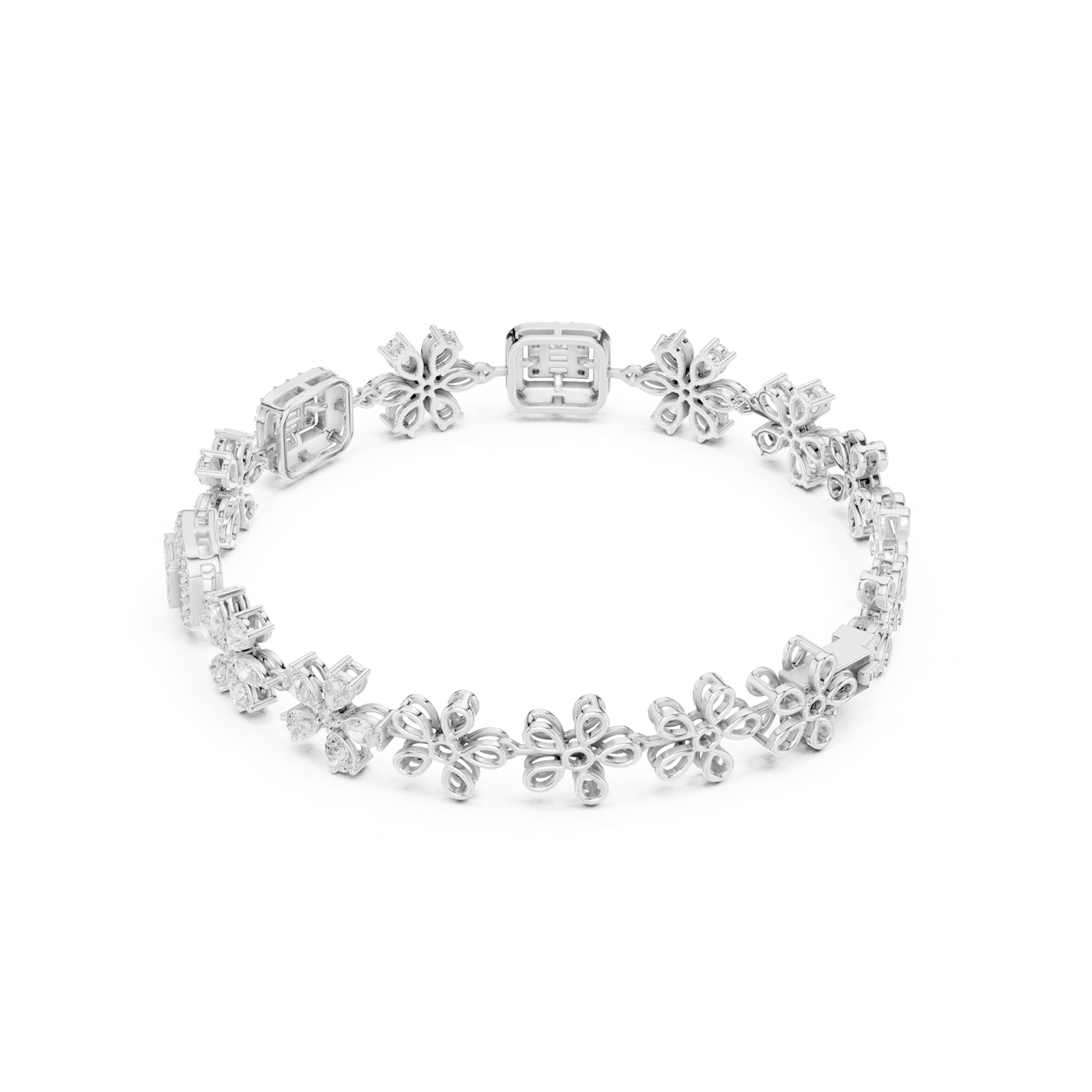Gold Bracelet SBWB (43), White Gold, view 2