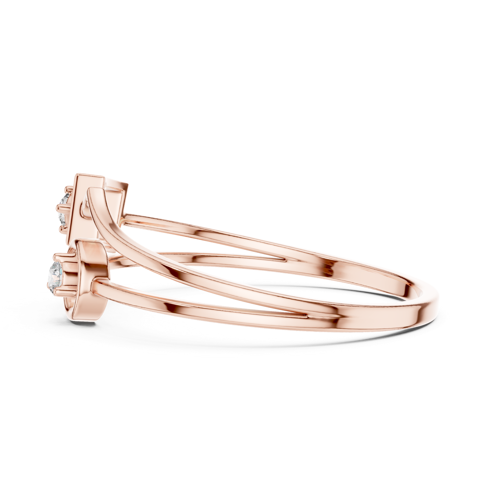 Gold Ring 1 (155), Rose Gold, view 3