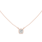 Gold Jewelry, Cushion center stone, Rose Gold, view 4