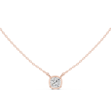 Gold Jewelry, Cushion center stone, Rose Gold, view 4