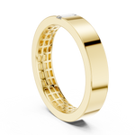 14K Solid Gold Lab Diamond Solitaire Ring, Yellow Gold, view 1