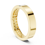 14K Solid Gold Lab Diamond Solitaire Ring, Yellow Gold, view 1