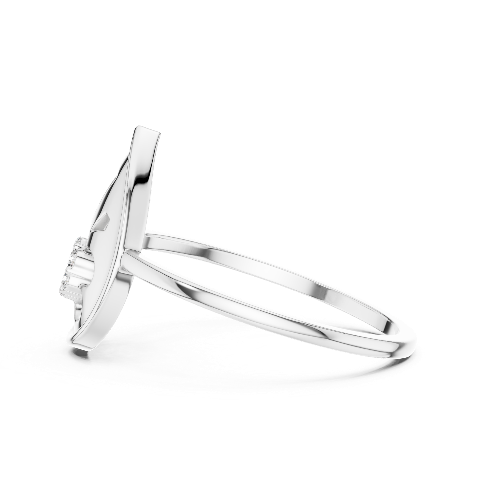 Gold Ring DR-6188, White Gold, view 3