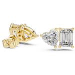Gold Earrings L02-34, Yellow Gold, view 1