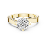 Gold Ring L03-1184, Yellow Gold, view 4