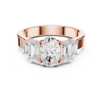 Gold Ring DDLR-1063, Rose Gold, view 4