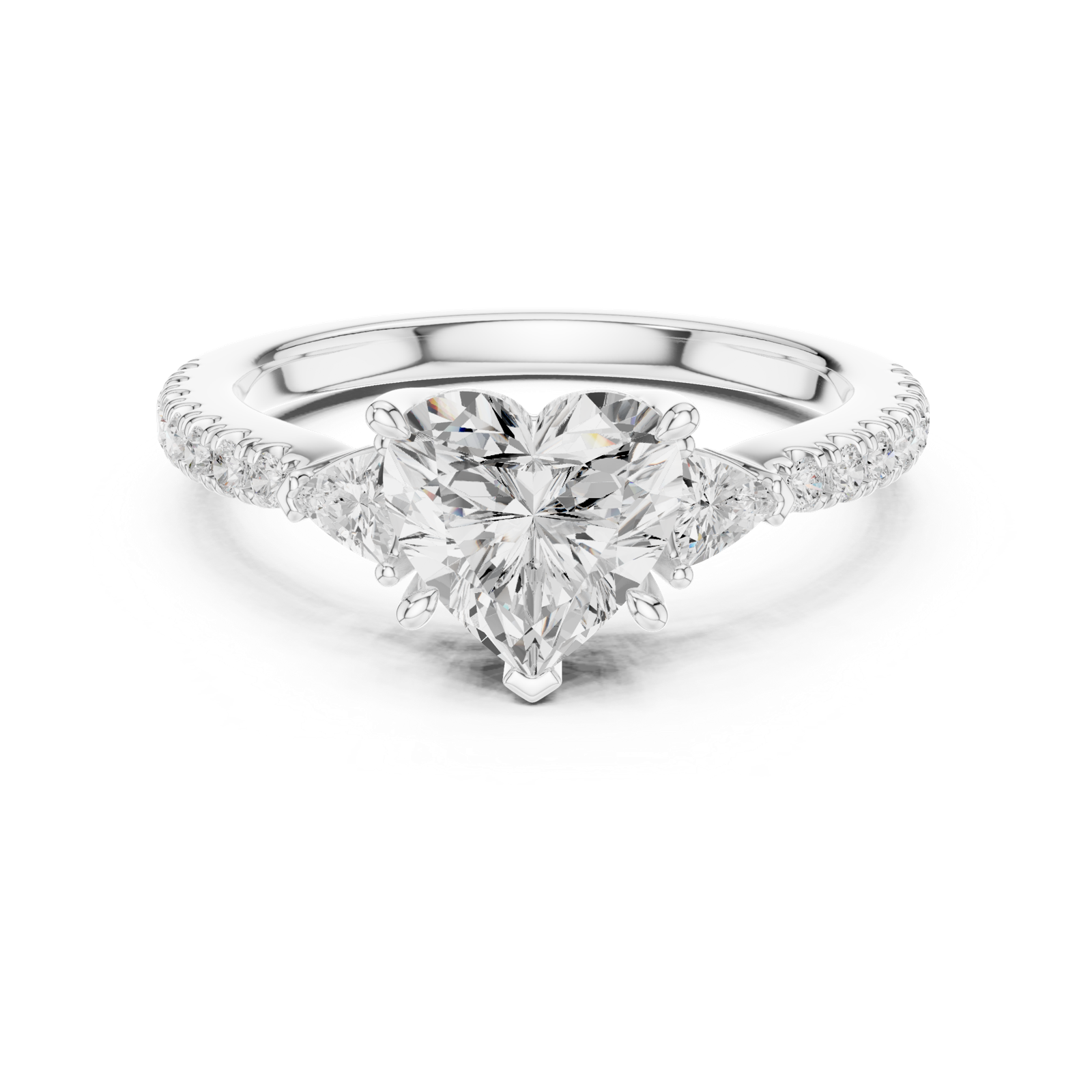 Gold Ring DDLR-858, White Gold, view 4