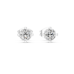 14K Solid Gold Lab Diamond Stud Earrings, White Gold