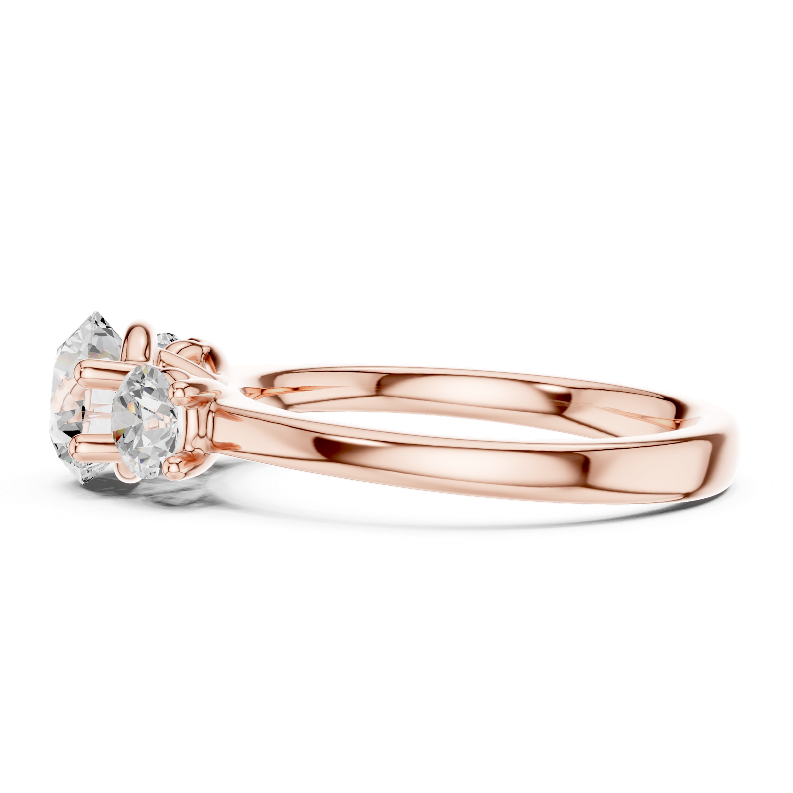 Gold Ring DDLR-638, Rose Gold, view 3