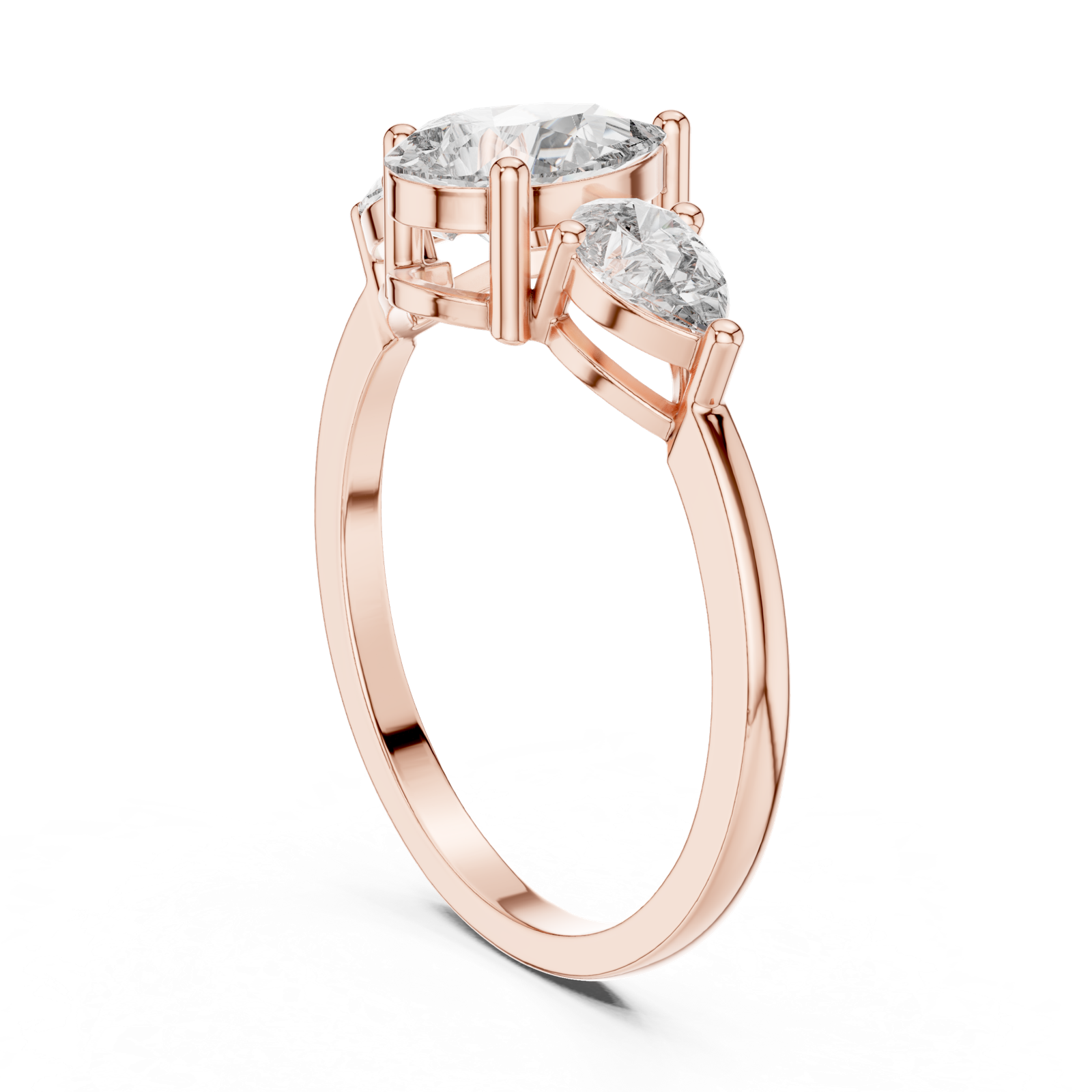 Gold Ring HLR-18, Rose Gold, view 1