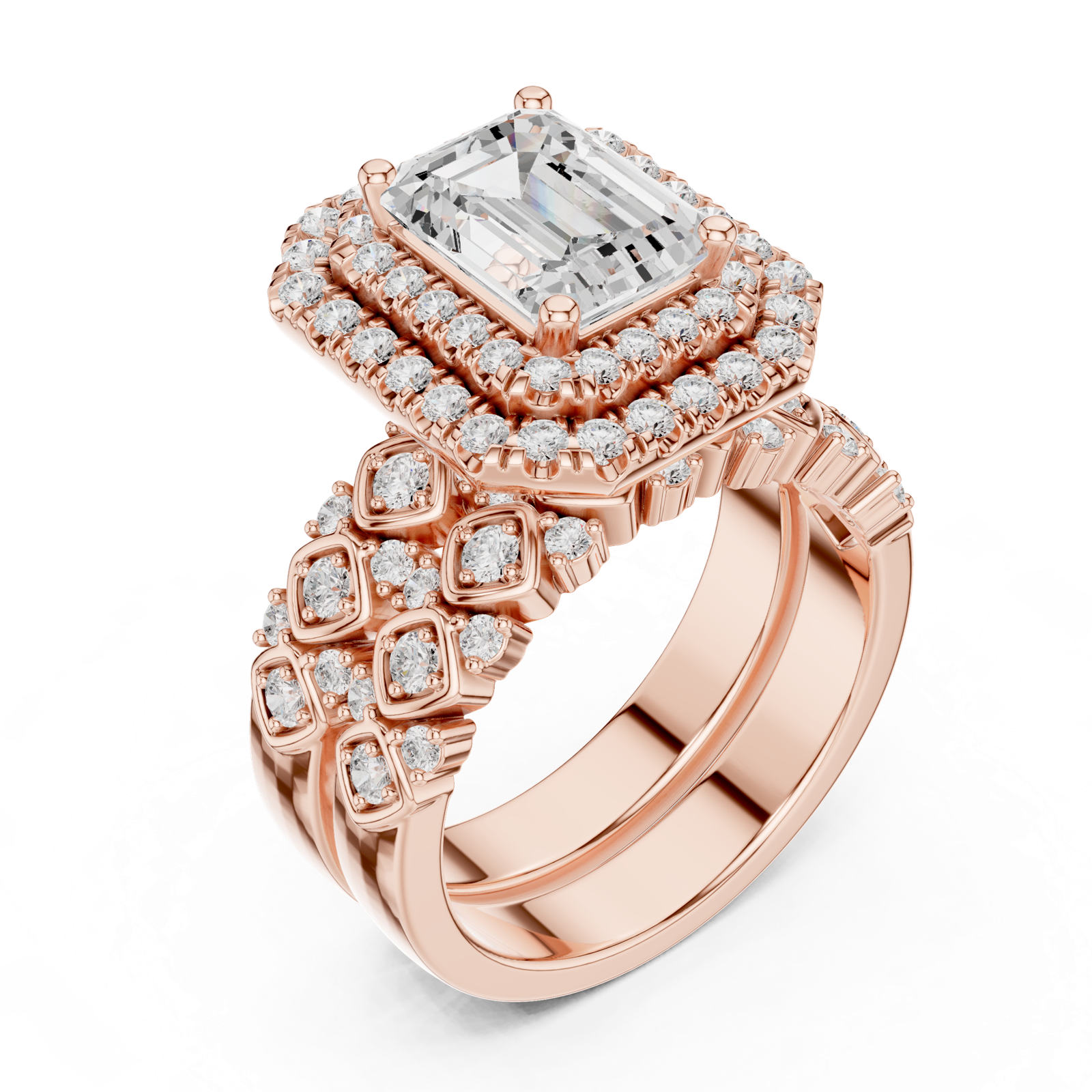 Gold Ring DDLR-292, Rose Gold, view 2