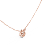 Gold Jewelry DDPS-001, Pear center stone, Rose Gold, view 2