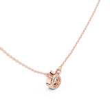 Gold Jewelry DDPS-001, Pear center stone, Rose Gold, view 2