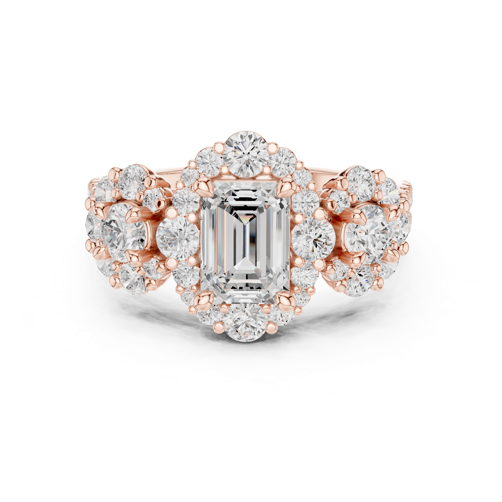 Gold Ring DDLR-279, Rose Gold, view 4