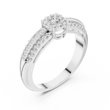Gold Ring 19-120014L, White Gold, view 2