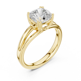 Gold Jewelry L36-7, Cushion center stone, Yellow Gold, view 2
