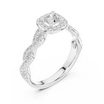 Gold Ring LR-0277, White Gold, view 2