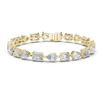 14K Solid Gold Lab Diamond Bracelet, Yellow Gold