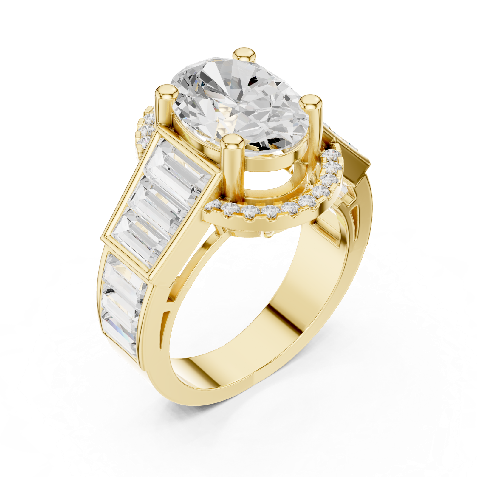 Gold Ring DDLR-343, Yellow Gold, view 2