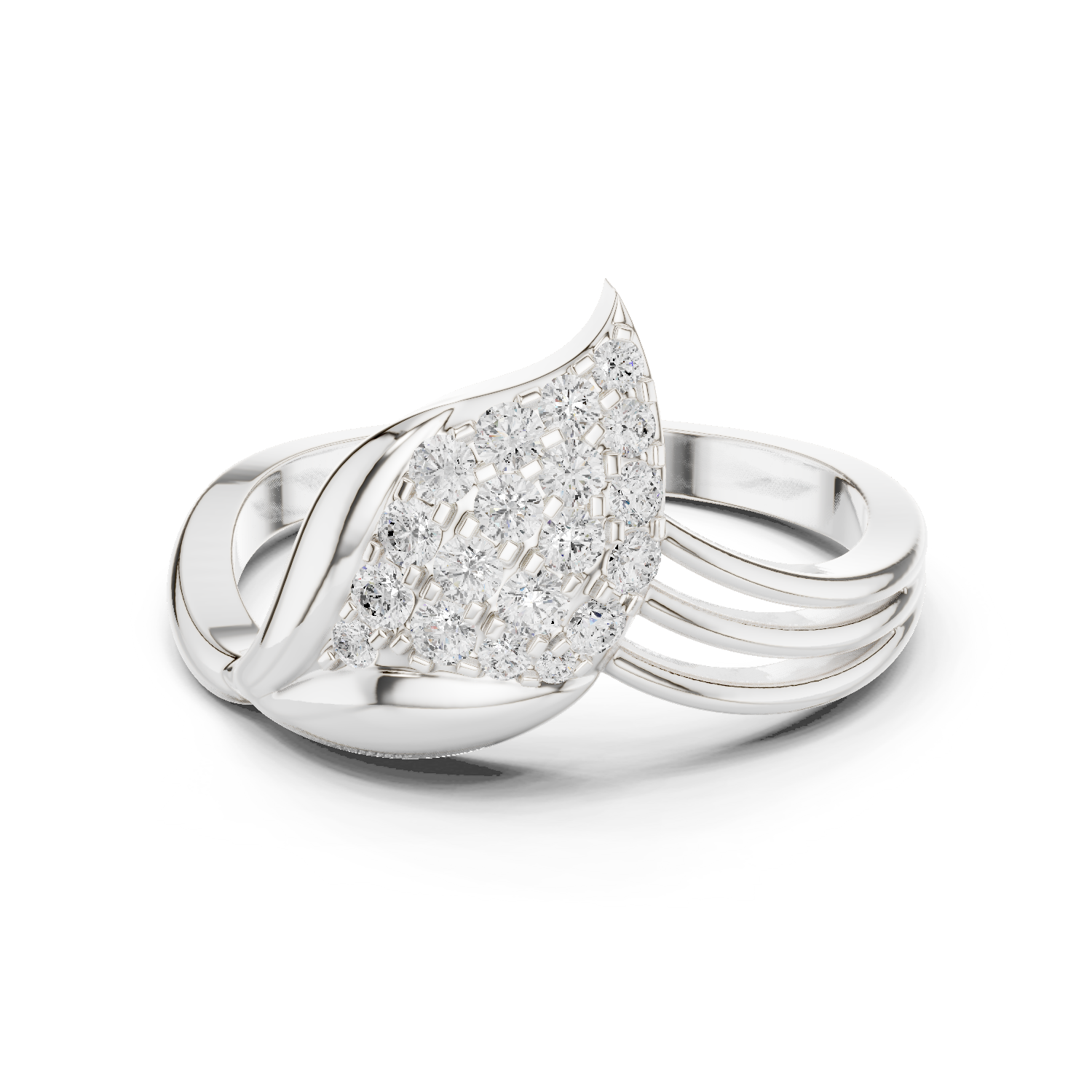 Gold Ring DDLR-664, White Gold