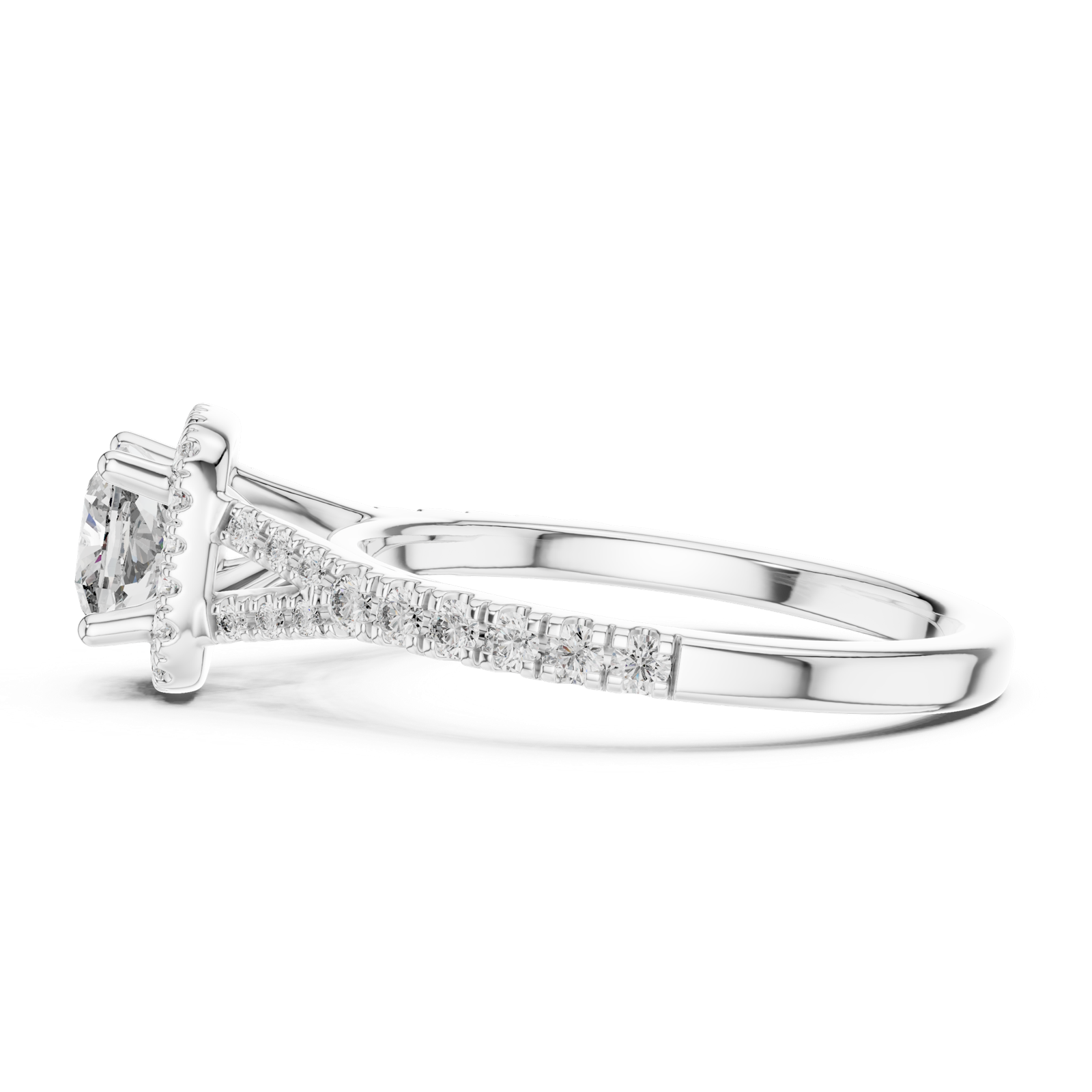Gold Ring DDLR-043, White Gold, view 3