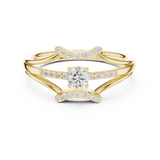 Gold Ring DDLR-843, Yellow Gold, view 4
