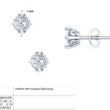 14K Solid Gold Lab Diamond Stud Earrings, Yellow Gold, view 50