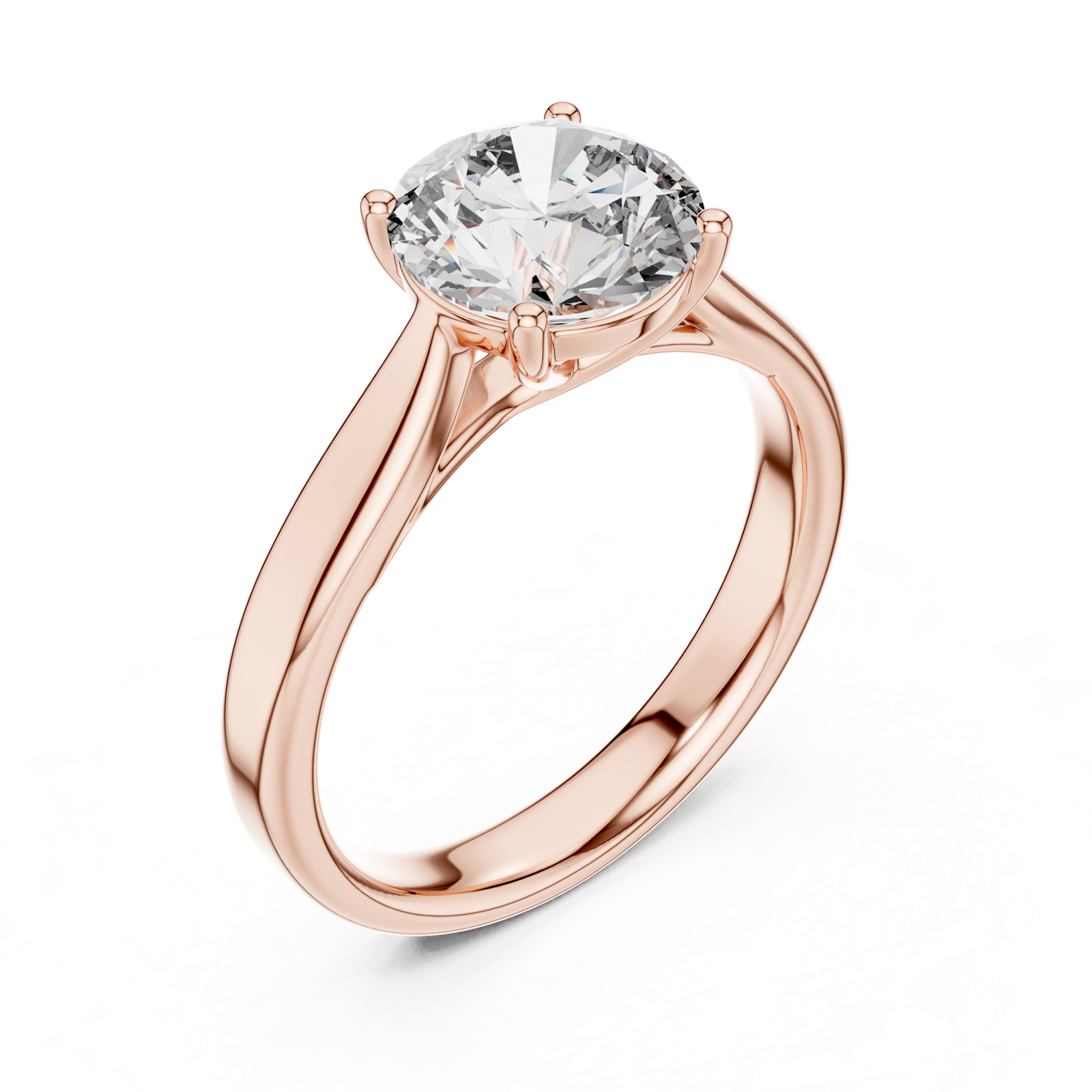 Gold Ring DDLR-070, Rose Gold, view 2