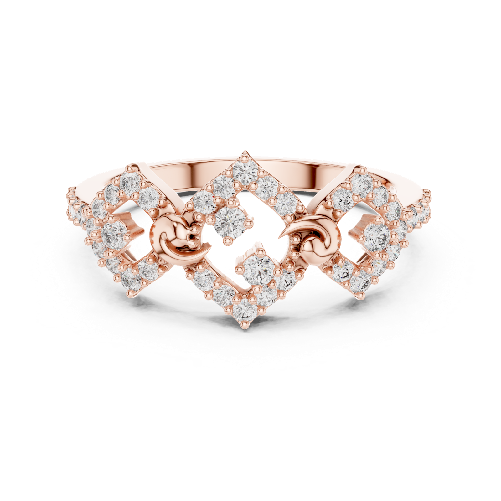 Gold Ring LR-01 (88), Rose Gold, view 4