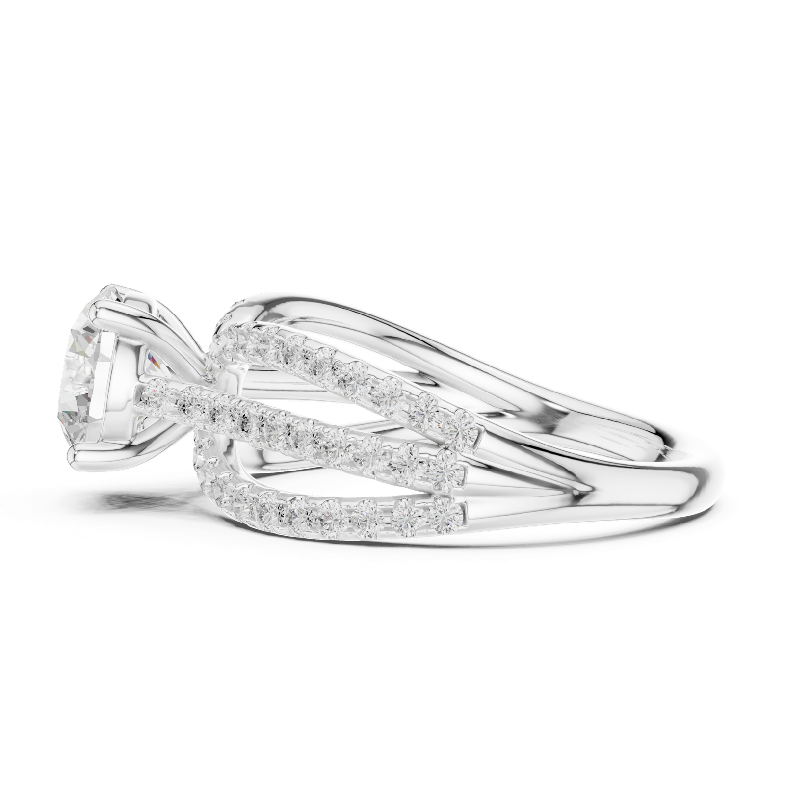 Gold Ring DDLR-676, White Gold, view 3