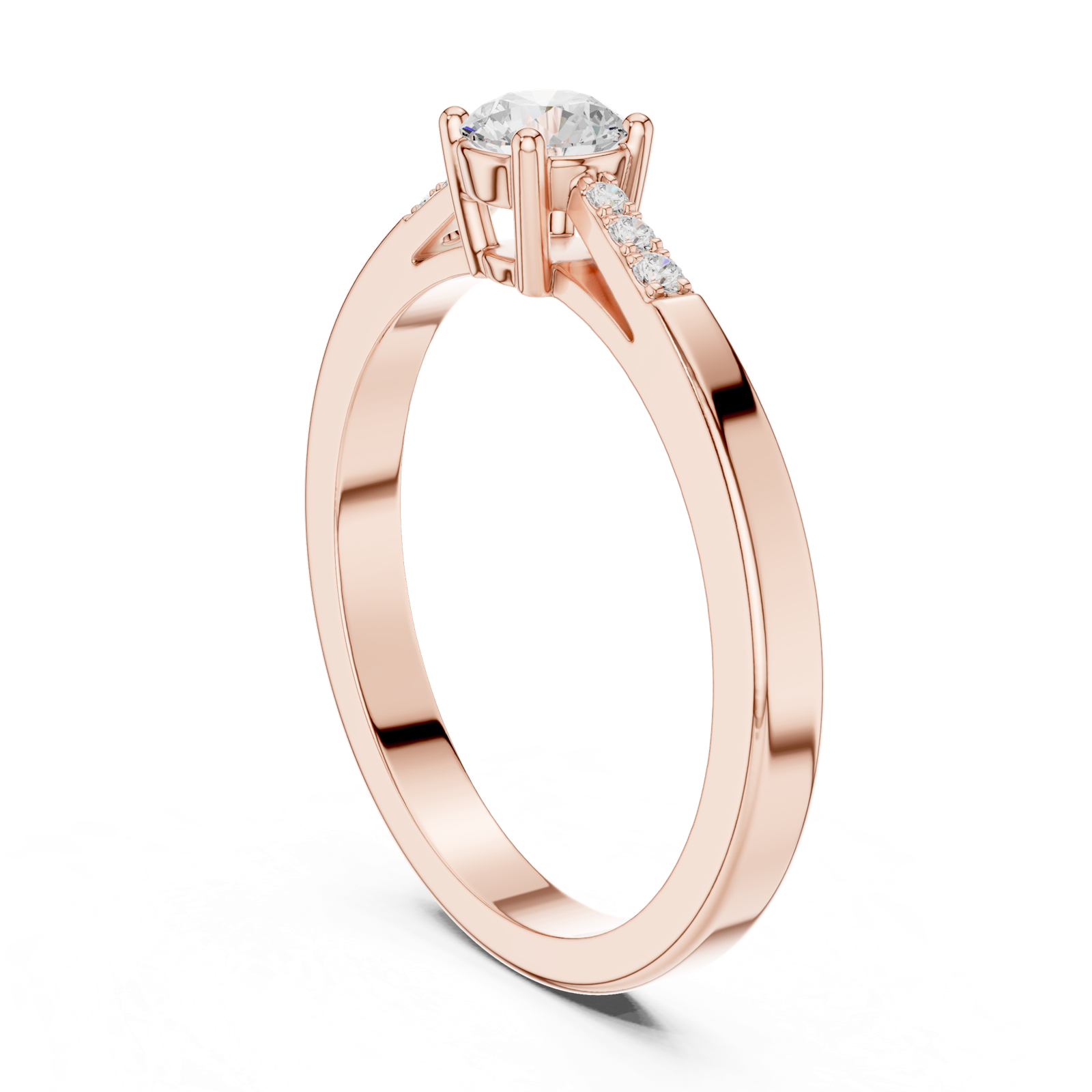 Gold Ring DDLR-838, Rose Gold, view 1