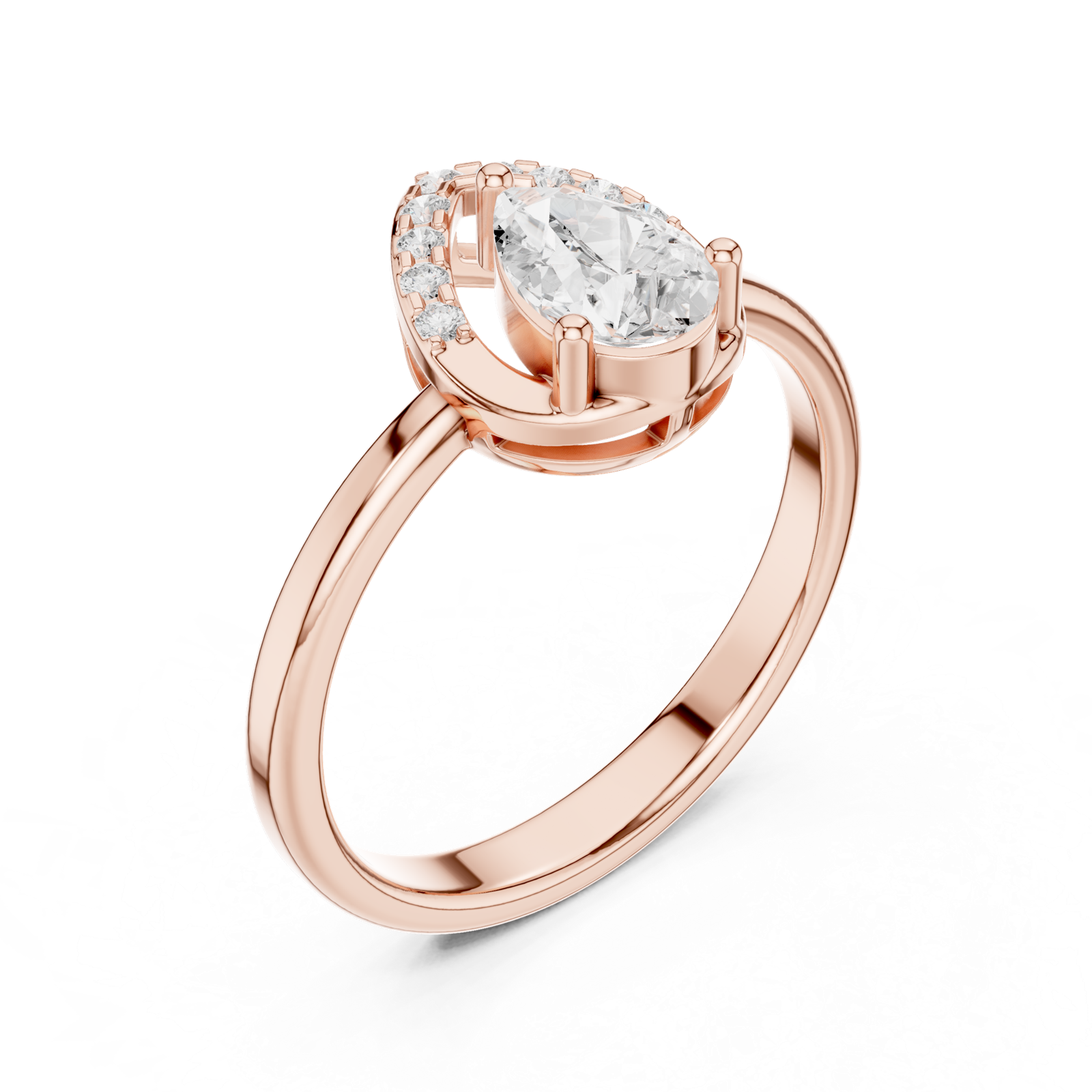 Gold Ring DDLR-511, Rose Gold, view 2