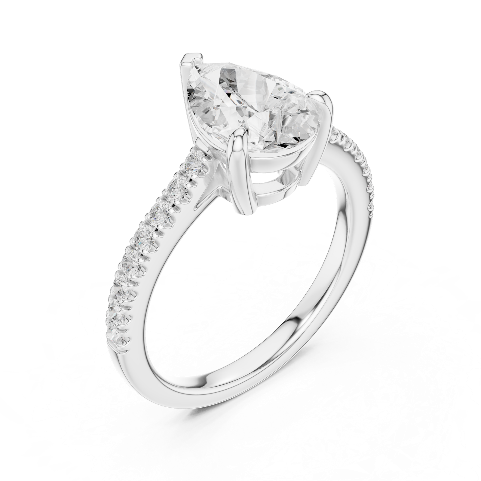 Gold Ring DDLR-915, White Gold, view 2