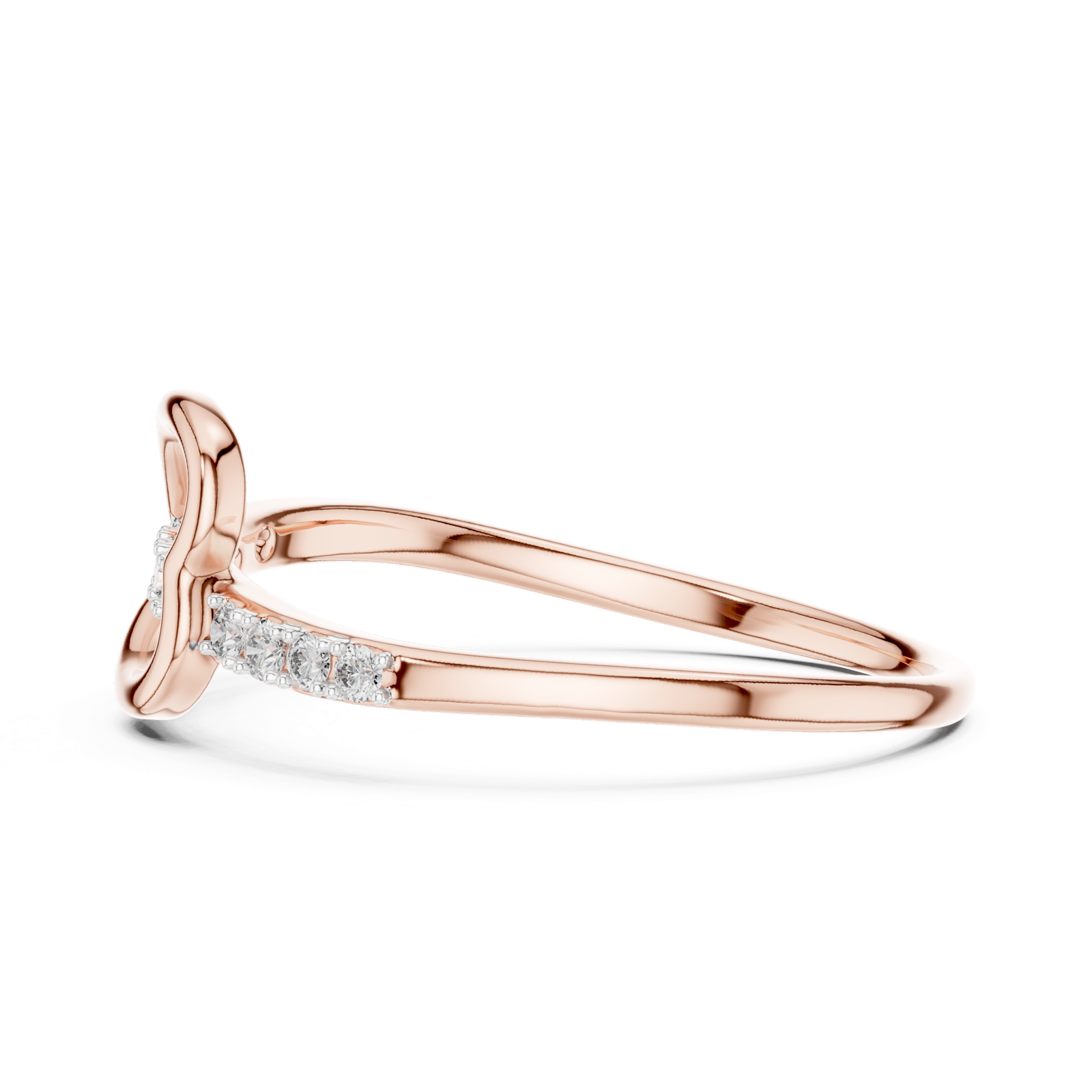 Gold Ring 12-10026@L, Rose Gold, view 3
