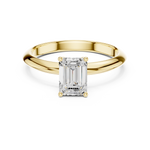 Gold Jewelry L36-6, Emerald center stone, Yellow Gold, view 4