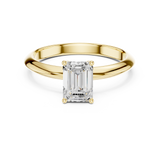 Gold Jewelry L36-6, Emerald center stone, Yellow Gold, view 4