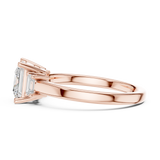 Gold Ring DDLR-038, Pear center stone, Rose Gold, view 3