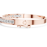 14K Solid Gold Lab Diamond Bracelet, Rose Gold, view 3