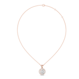 14K Solid Gold Lab Diamond Solitaire Pendant Necklace, Rose Gold, view 1
